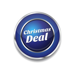 Christmas Deal Blue Vector Icon Button