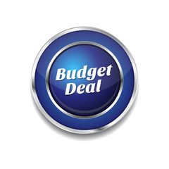 Budget Deal Blue Vector Icon Button