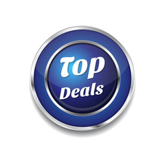 Top Deals Blue Vector Icon Button