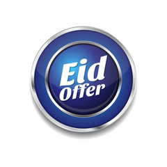 Eid Offer Blue Vector Icon Button