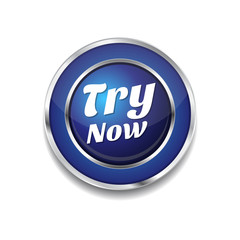 Try Now Blue Vector Icon Button