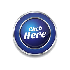 Click Here Blue Vector Icon Button