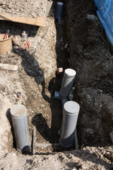 Fototapeta premium 新築住宅の水道工事