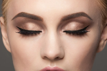 Closeup of eye makeup