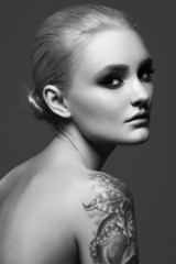 Girl with tatoo
