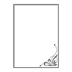 rectangular frame with floral ornament