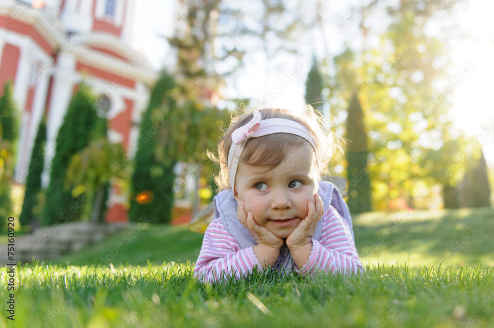 Poster Girl with Pink Headband