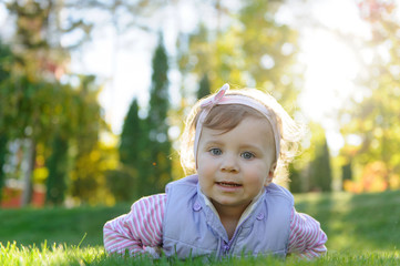 Portrait of Girl in Grass