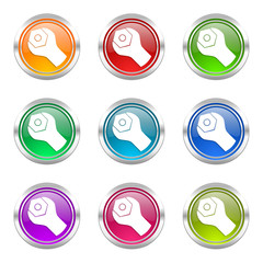 tools colorful web icons vector set