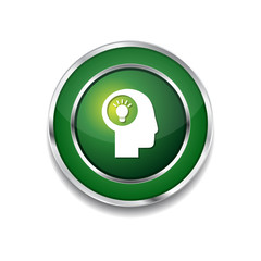 Idea Green Vector Icon Button