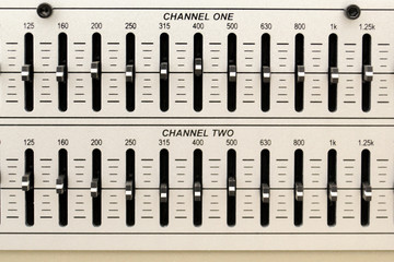 Music equalizer with mixing console