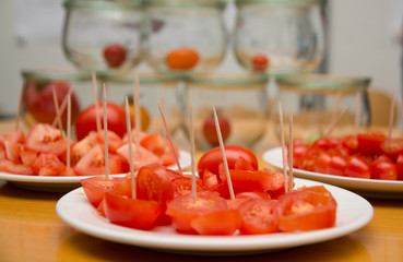 Tomaten-aufgeschnittene verschiedene Sorten