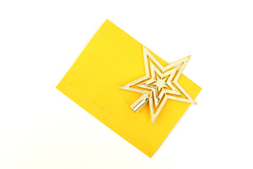 christmas star on yellow card 2