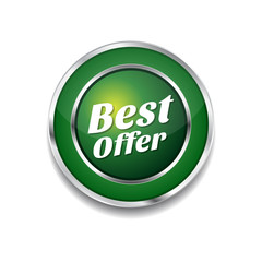 Best Offer Green Vector Icon Button