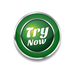 Try Now Green Vector Icon Button
