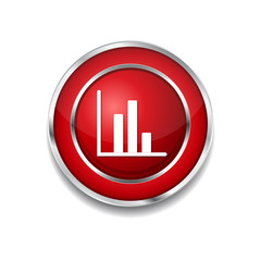 Graph Red Vector Icon Button