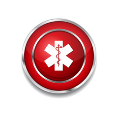 Health Emergency Red Vector Icon Design