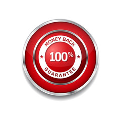 Money Back Red Vector Icon Button