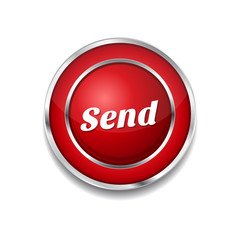 Send Red Vector Icon Button