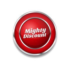 Mighty Discount Red Vector Icon Button
