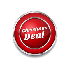 Christmas Deal Red Vector Icon Button