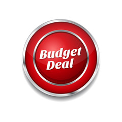 Budget Deal Red Vector Icon Button
