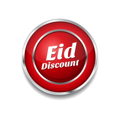 Eid Discount Red Vector Icon Button