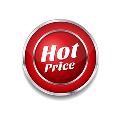 Hot Price Red Vector Icon Button