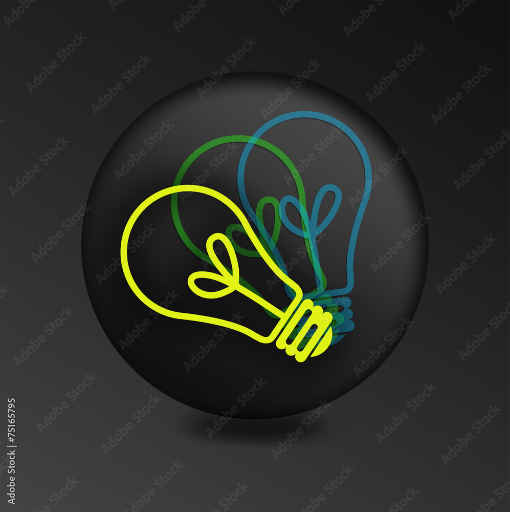 Canvas Prints colourful lamp on black round buttons