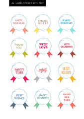 Collection of New year holiday Tag Label design template