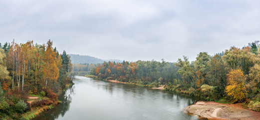 Fototapeta na wymiar View on valley of Gauja river, Sigulda, Latvia