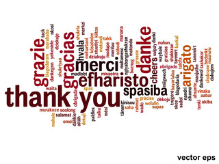 Conceptual thank you word cloud