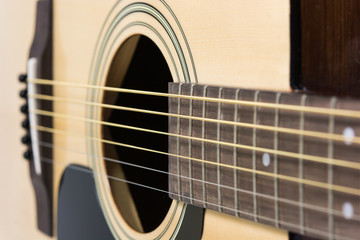 Detail closeup of classic guitar