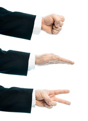 Obraz premium Caucasian male hand composition isolated