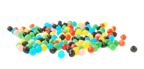 Pile of candy ball sweets isolated
