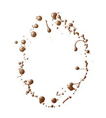 Letter made with the paint drops