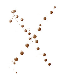 Letter made with the paint drops