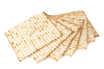 Twisted pile of multiple matza flatbreads