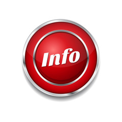 Info Red Vector Icon Button