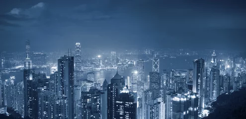 Deurstickers Hong-Kong Hong Kong-panorama.