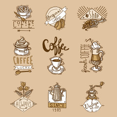 Coffee Labels Set