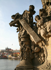 Statue with cherubs from Prague