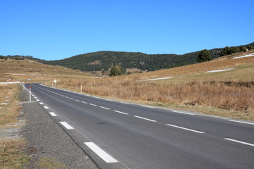 Route dans le Capcir,Pyrénées orientales