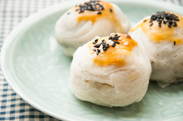 Chinese Pastry or Moon cake, dessert for Chinese new year.