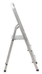 short metal ladder isolated on white