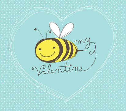 Bee My Valentine Card