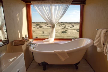 Fototapete Afrika Bathroon in einer afrikanischen Lodge