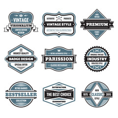 Vector graphic badges collection. Original vintage logos. - 75174333