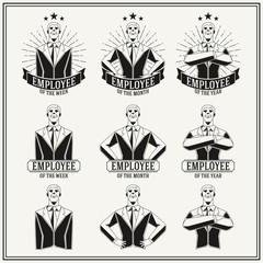 Vintage insignias and logotypes set.