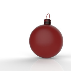 Christmas ball ornaments on white background